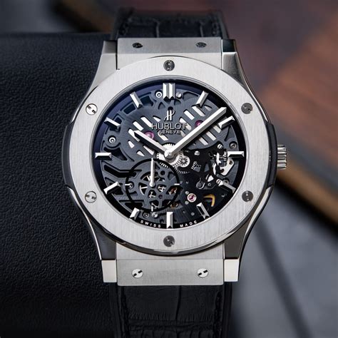 hublot ultra thin skeleton titanium|Introducing The Hublot Classic Fusion Extra.